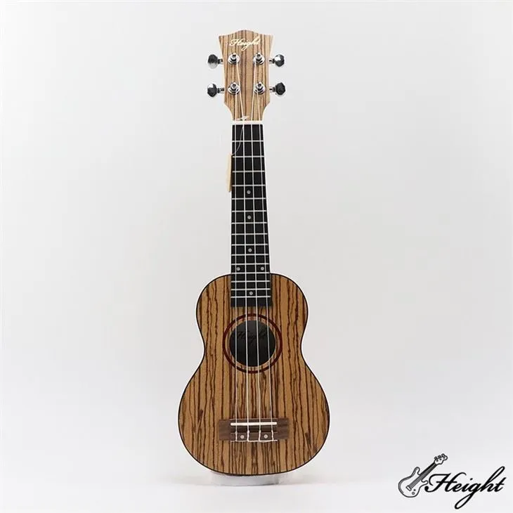 Ukulele soprano înălțime 21 inch cu lemn de zebră